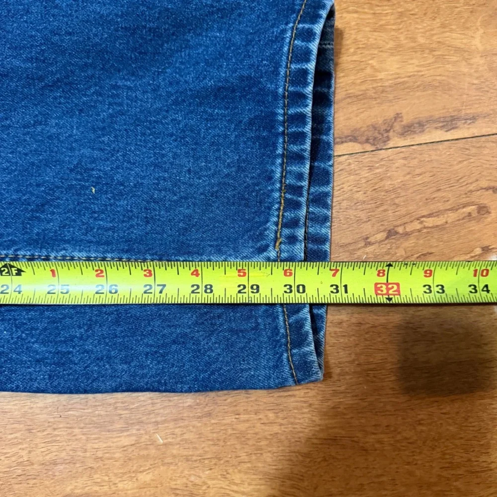 Levis Mens Jeans 38x30 Blue 505 Regular‎ Fit Straight Leg Denim Pants Western